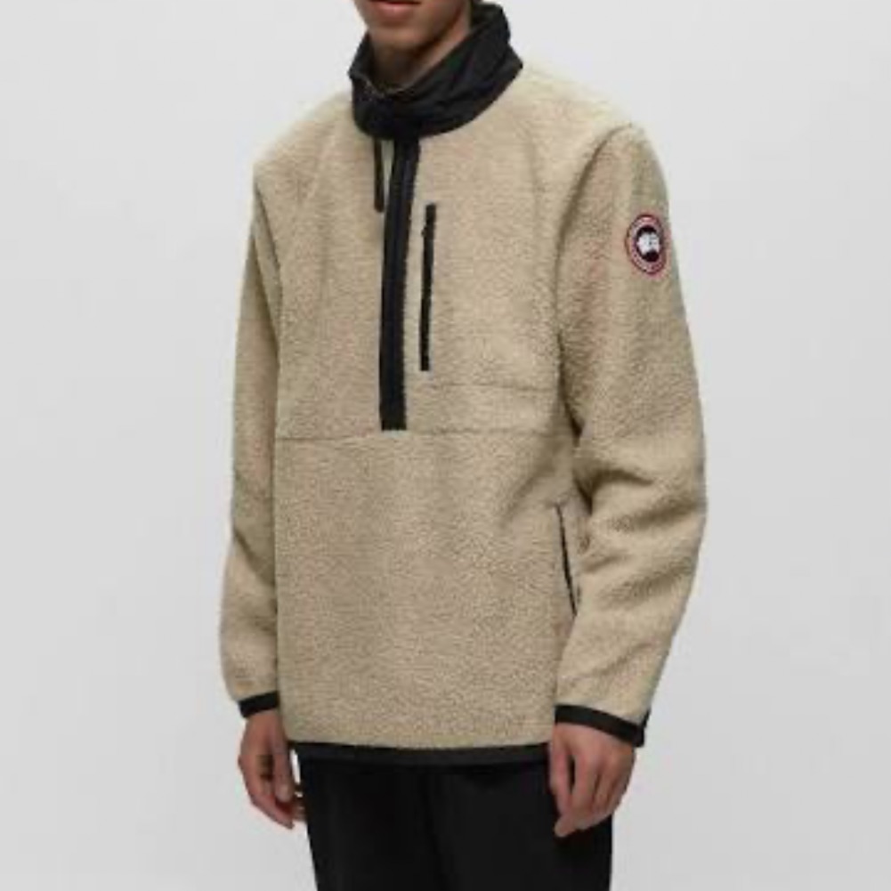 Men's Cream Fleece Pullover Jacket Canada Goose Updated Renfrew Fleece Medium
